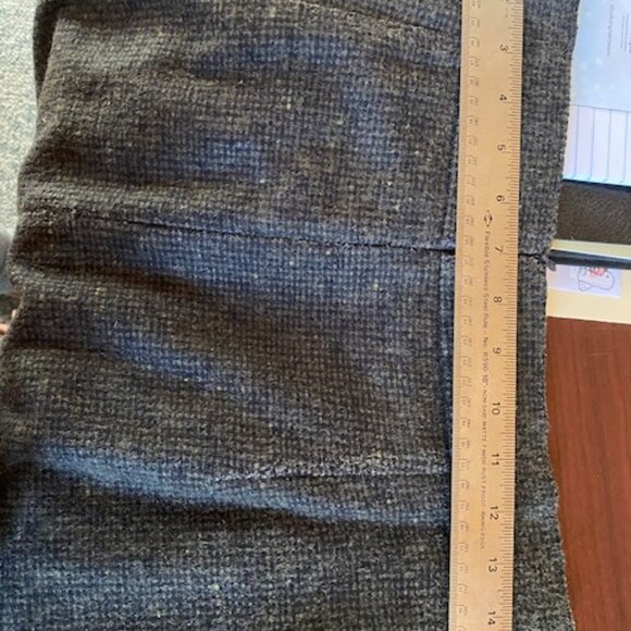 Max Mara Virgin Wool Size 10 Black Brown Herringbone skirt - Picture 8 of 11